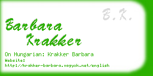 barbara krakker business card